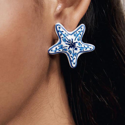 Starfish Pop Enamel Earrings